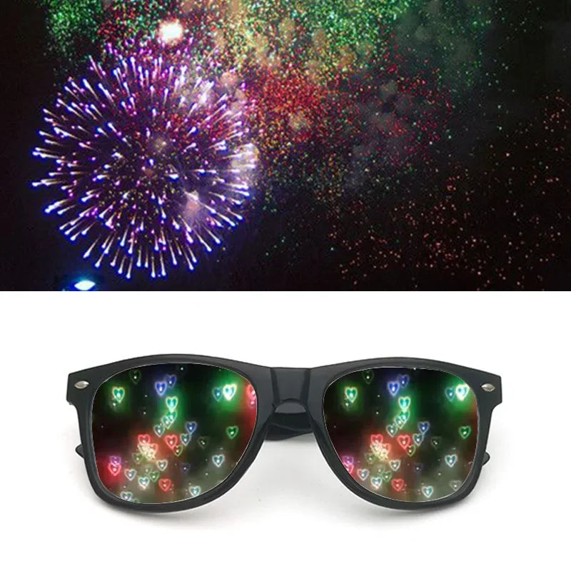 Heart Effect Rave Glasses – See the Love in Every Light! ❤️✨
